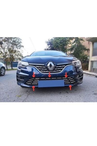 OTOTUNING53 Renault Megane 4 Krom Ön Tampon Çıtası 8 Prç. 2020