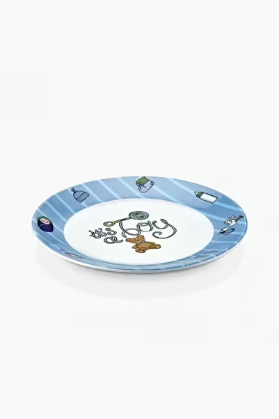 Külsan 2119Bm.Pw - Soft 2-Piece Round Baby Plate Set 19 Cm, Thermoset Melamine