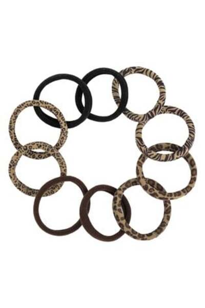 SHOPIENS Elastic de păr Frotte maro negru cu model leopard zebră pentru femei...