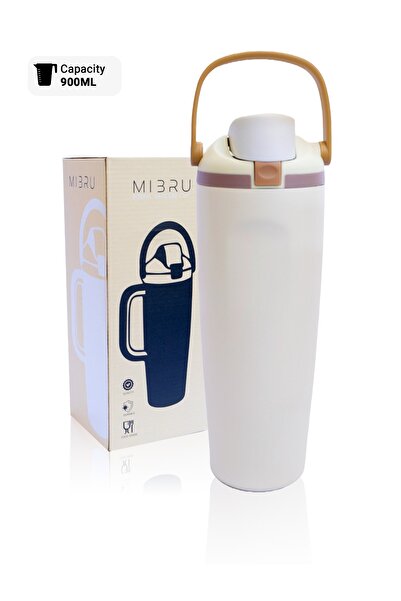 MIBRU MI3RU 900ml Vacuum Insulated Tumbler with Handle – Stainless Steel Ther...