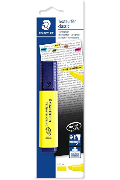Staedtler Textsurfer Classic 364 Highlighter Chisel Tip 1 To 5 mm Yellow