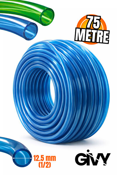 GİVY Soft 1/2″ Silikonlu Hortum 75 Metre | Esnek ve Dayanıklı Bahçe Sulama Çe...