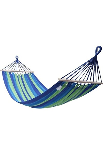 MAVERICK Double Cotton Hammock with Wooden Ends + Ropes, Max 200 kg, 220x100c...