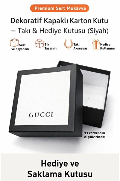 Kutuperest 11x11x5cm Kapaklı Mukavva Kutu