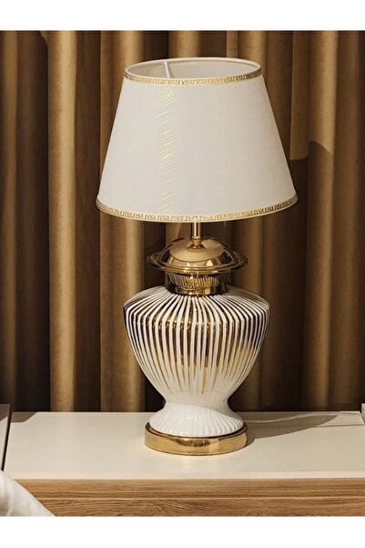 DoraHomeDekor ŞIK MODERN PORSELEN GÖVDE ABAJUR