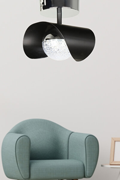 Begüsa Aleksa Ledli Tekli Avize Krom Kaplama