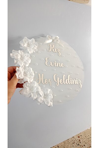 shop Hoşgeldiniz Yazılı Aynalı Pleksi Ahşap Kapı Süsü