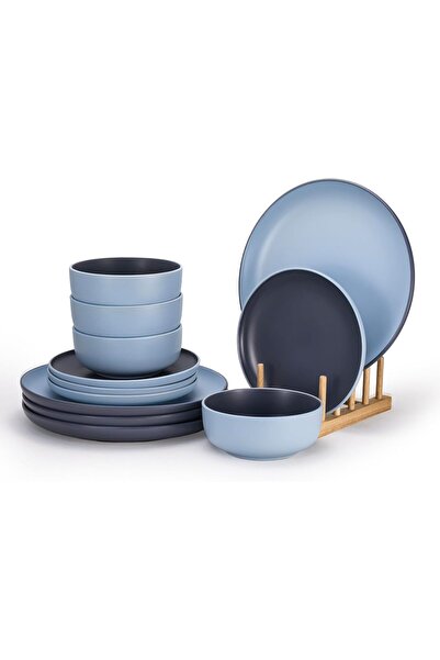 Cuisine Art Nordic 12-Pc Dinner Set in Elegant Blue