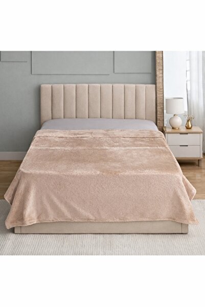 HOME AURAA Mellow – King Mirco Flannel Blanket – 240×220 cms – Beige