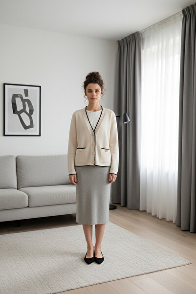 Butik Kadın triko geniş kalıp hırka