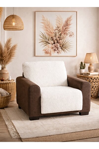 zabonti home Single Sofa Cover White Teddy 70*180