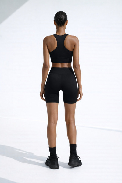 Normal People AYA - Yüksek Bel Şekillendirici Şort/ Şeftali Dokulu (Peach Ski...