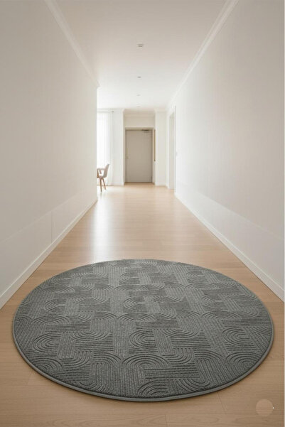 Raschel Carpet Premium Yuvarlak Yıkanabilir Leke Tutmaz Bohem Yolluk Halısı Ö...