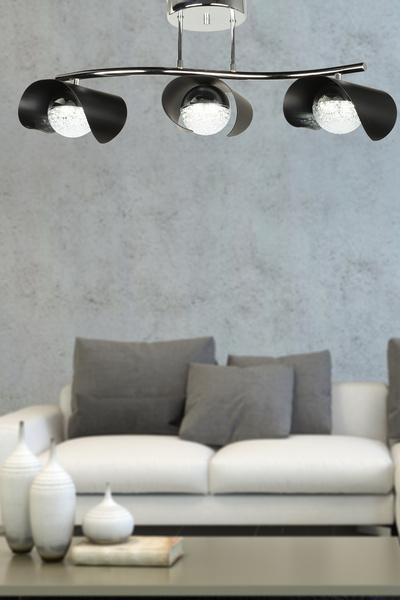 Begüsa Aleksa Ledli 3.Lü Avize Krom Kaplama