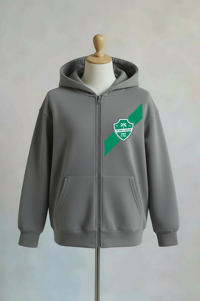 Vordevia Al Ahli Fc Printed Zippered Oversize Sweatshirt