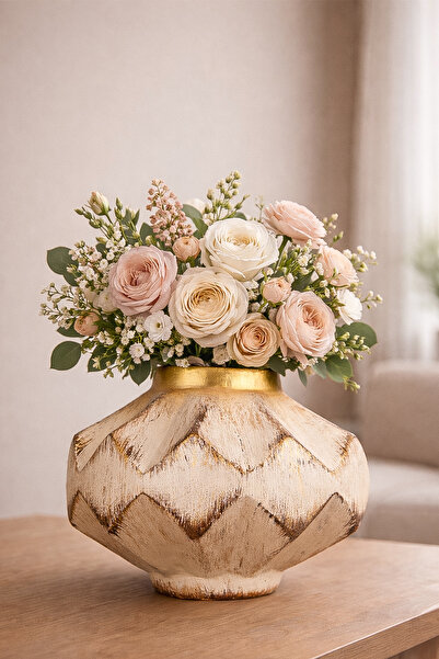 Hmydesign Dekoratif Seramik Vazo El Yapımı Modern Ev Dekoru – Etrua