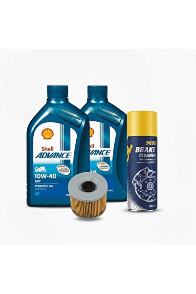 SHELL Advance Ax7 10W-40 CFMOTO NK250-SR250 Motosiklet Bakım Seti (Avantajlı ...