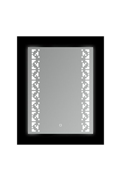 Milano مرآة LED بمستشعر لمس - زجاج شفاف 60×80 سم، مرآة حمام داخلية أنيقة مزود...