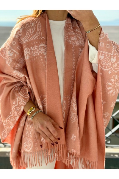 who knows ¿ Double Sided Knitwear Shawl Patterned Poncho Shawl Women's Clothi...