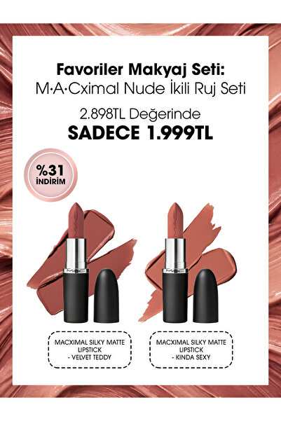 M.A.C Favoriler Makyaj Seti: Macximal Nude İkili Ruj Seti