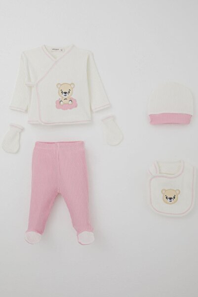 Breeze Baby Girl Hospital Release Set of 5 Cute Baby Teddy Bears Embroidered ...