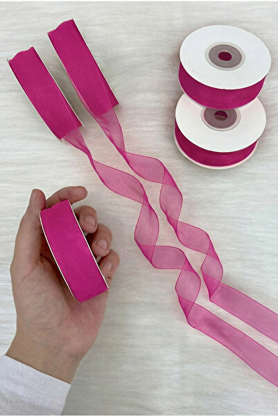 ZEYMERADE Panglică din tul organza Prune 2 cm 22 m, Mireasă, Pachet, Logodnă,...