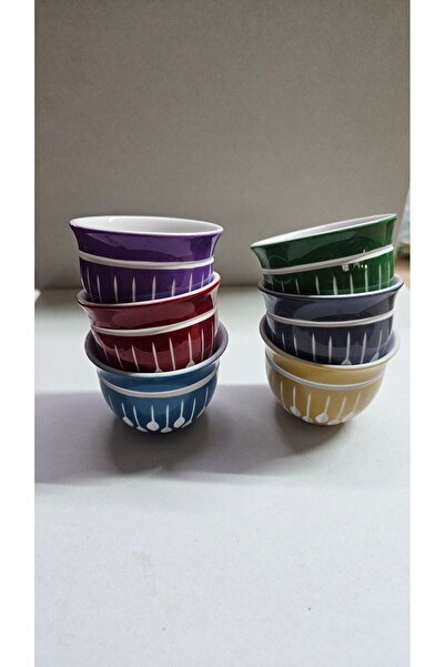 Turkish Store İstanbul Asorti Porcelain Coffee Cup Without Handle