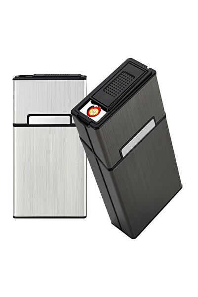 Generic علبة سجائر كهربائية مزودة بولاعة مدمجة