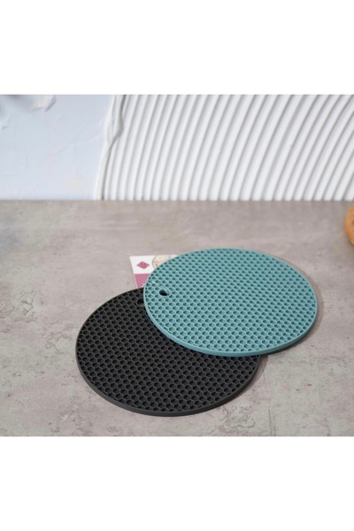 cc bin shihon قاعدة براد /قاعدة قدر سيلكون دائري طقم 2 قطعة سيليكون عالي الجو...