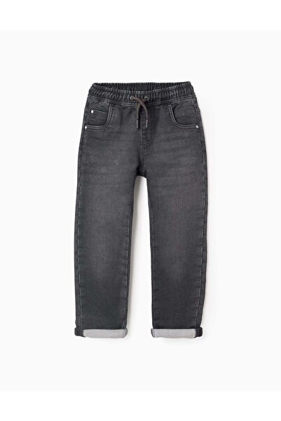 Ziddy بنطلون جينز رياضي للأولاد، مقاس "سليم"، رمادي