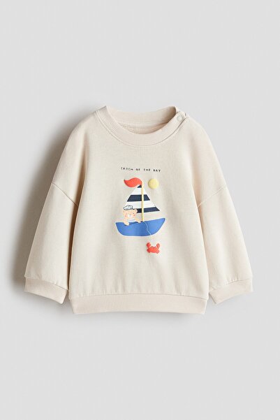H&M Baskılı Sweatshirt