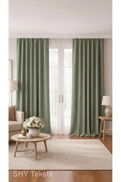 SHY TEKSTİL Lüks 1.Sınıf Elegance Home Daily Series Su Yeşili Renk Petek Kadi...