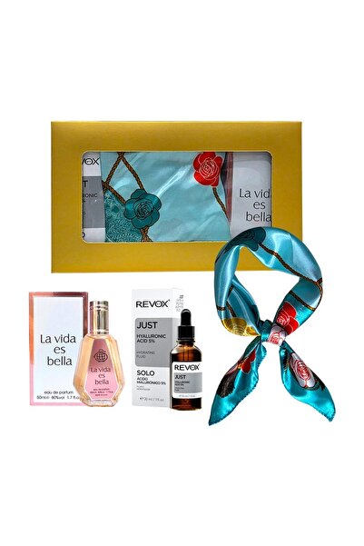Fragrance World Elysa Set – La Vida es Bella Perfume 50ml, Revox Hyaluronic A...