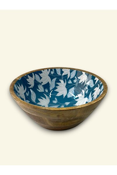FARALYAHOME Mango Wood 25X25X10 cm Bowl Presentation Bowl Salad Bowl Multi-Pu...