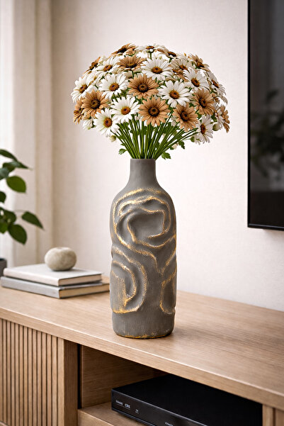 Hmydesign Dekorativna keramička vaza, ručno izrađena, moderna dekoracija za d...