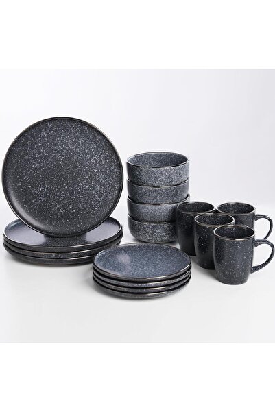 Generic HOMD 16-Pieces Stoneware Dinnerware Set, Kitchen Dinnerware Ceramic C...