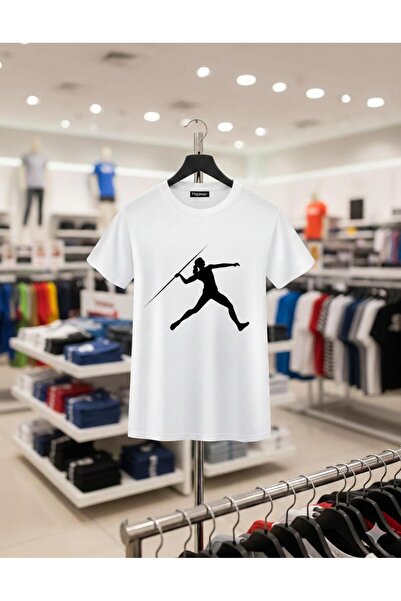 playwear PLAY WEAR Унисекс тениска с кръгло деколте и щампа на изобразяващ се...