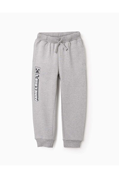 Ziddy Cotton Joggers for Boys 'Minecraft', Grey