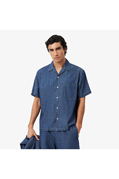 Lacoste Relaxed Fit Open Neck Denim Shirt - CH1869-00-MK9