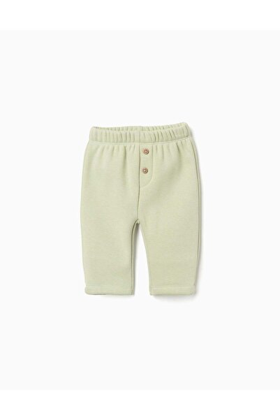 Ziddy بنطلون مبطن بفرو ناعم للفتيات حديثات الولادة، أخضر فاتح