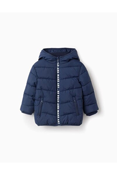 Ziddy Hooded Puffer for Baby Boys, Dark Blue