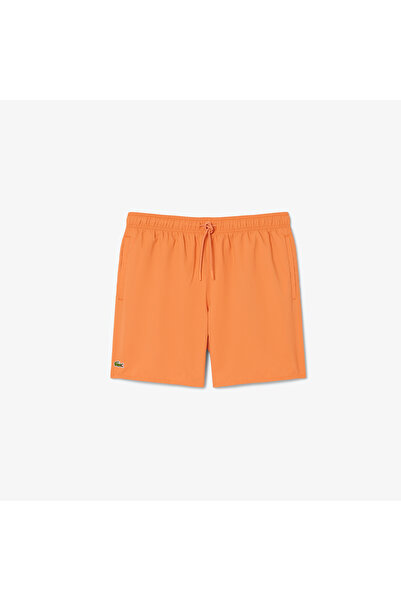 Lacoste شورت سباحة متوسط ​​الطول بلون واحد - MH9088-00-3AX