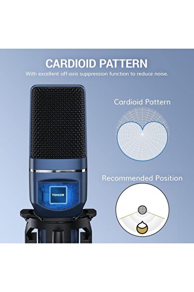 TONOR USB Cardioid Condenser Microphone for PC
