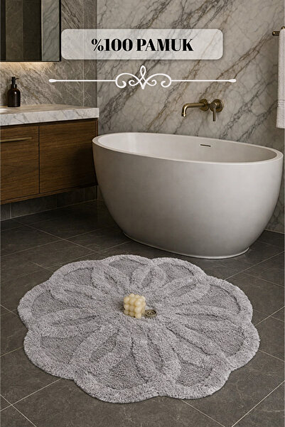 Bestekar سجادة حمام لورا فيزون 100×100، 100% قطن، قابلة للغسل في الغسالة، ناع...