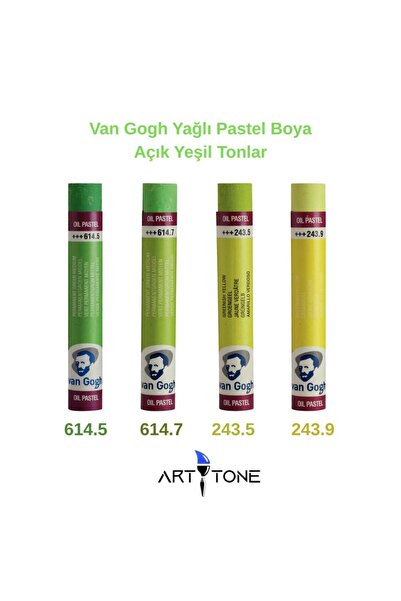 Talens Van Gogh Yağlı Pastel (Oil Pastel) Seti 4'lü Açık Yeşil Tonları – Sana...