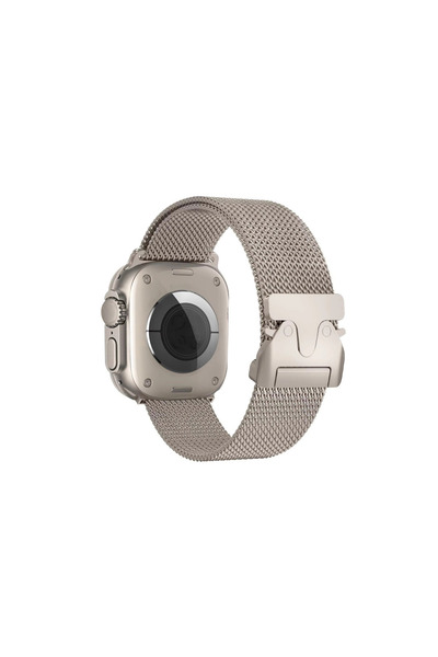 eco port Watch 42mm Compatible Milano Metal Band (Not a Watch) - Titanium Gray