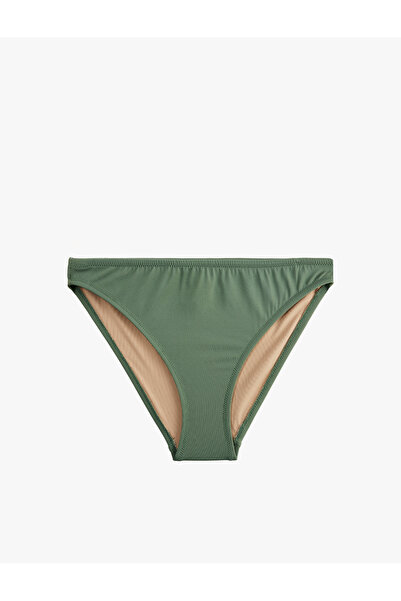 Koton Matte Fabric Standard Waist Bikini Bottom