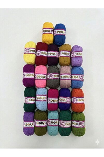 Ören Bayan ( 22 Adet ) Karışık El Örgü Ipliği DORA Patik Ipi Seti AVANTAJLI Ü...