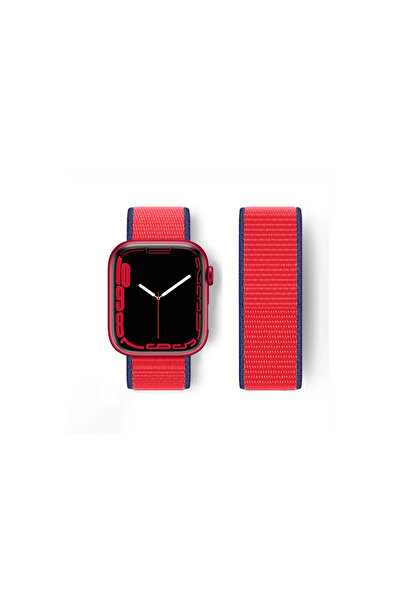 eco port حزام ساعة متوافق مقاس 38 ملم من نوع الشبك والفيلكرو (ليس ساعة) - أزر...