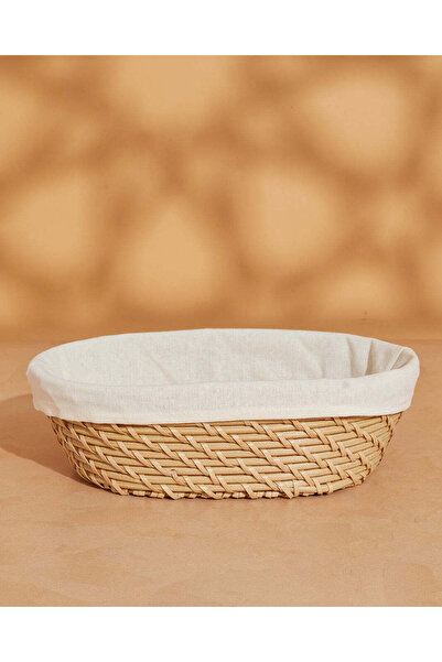 REDTAG سلة بيضاوية بنية اللون مع قماش
